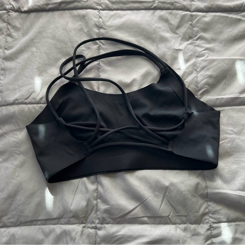 Aerie sports bra, black, racerback, medium